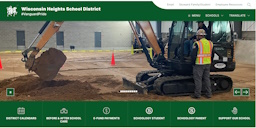 A preview of the Wisconsin Heights district homepage